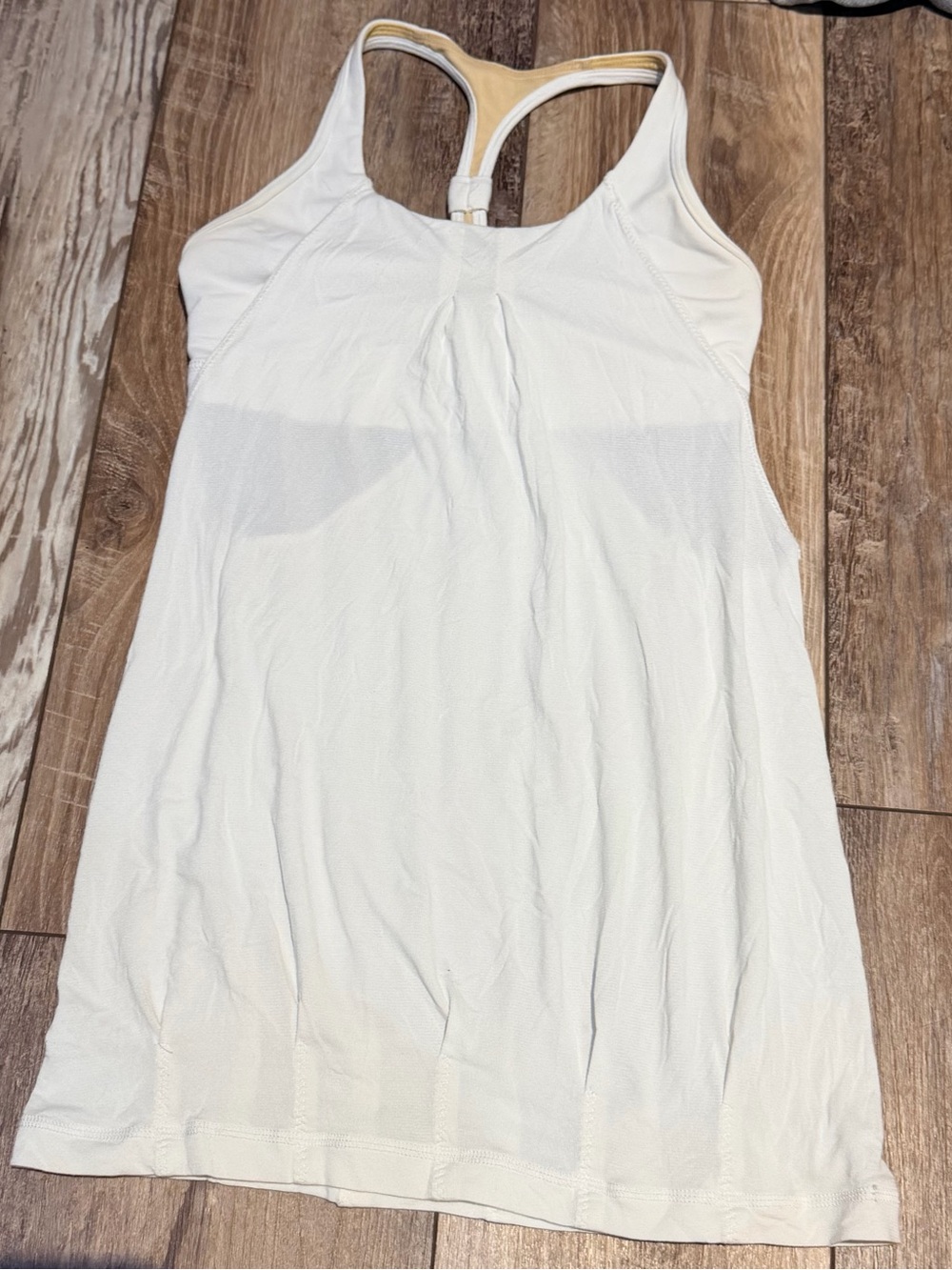 lululemon athletica White Racerback Tank with Built-In Shelf